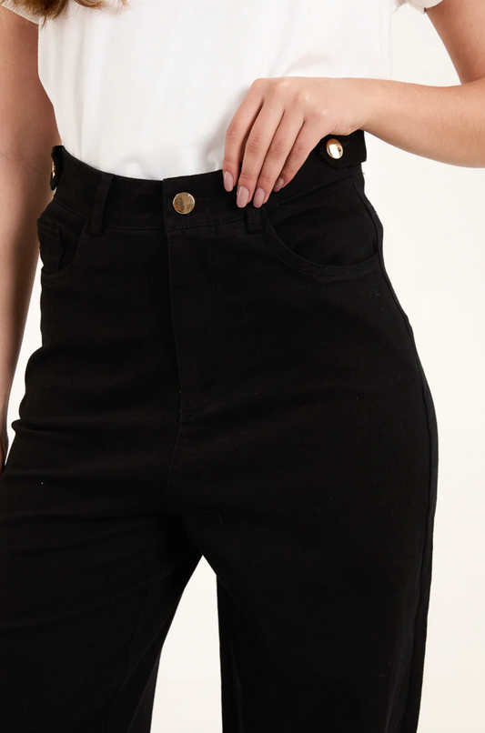 Plain Wide Leg Jeans