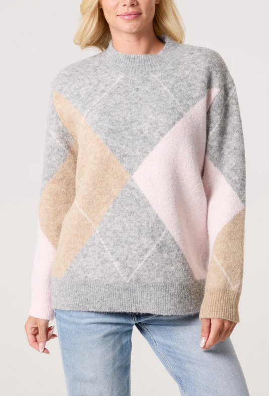 Diamond Cut Print Jumper