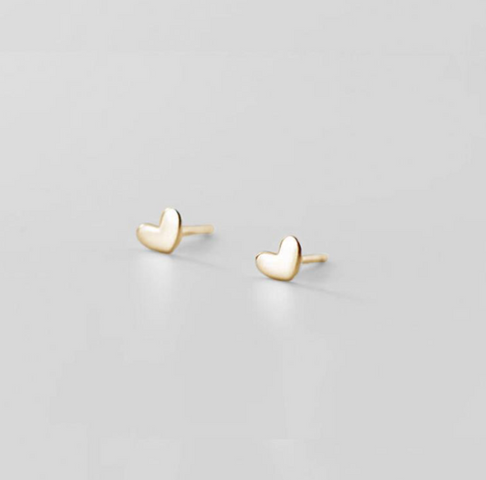 Tiny Heart Stud Earrings