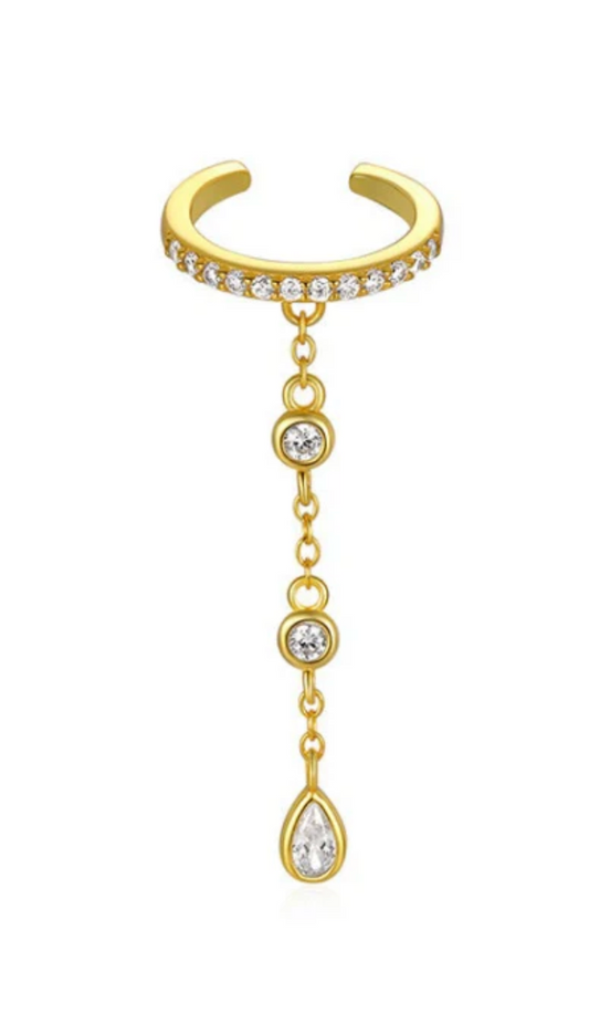 Triple Drop Ear Cuff