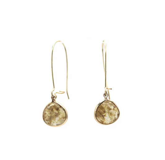 Stone Teardrop Earrings