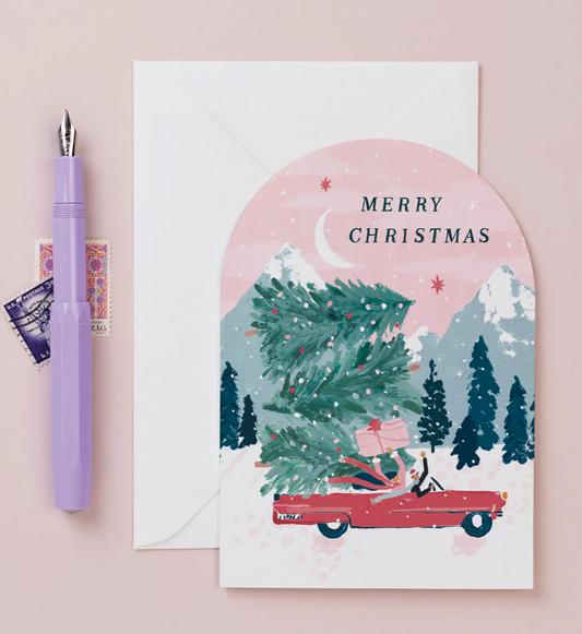 Driving Home For Christmas Card