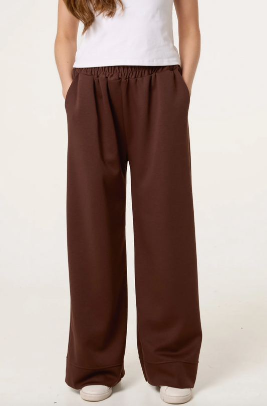 Wide Leg Soft Touch Trousers