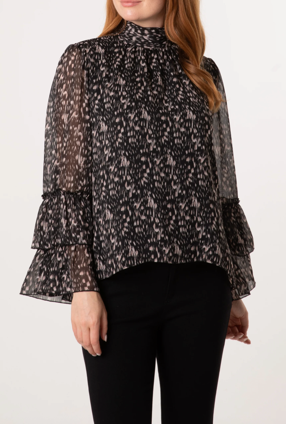 Speckle Print Blouse