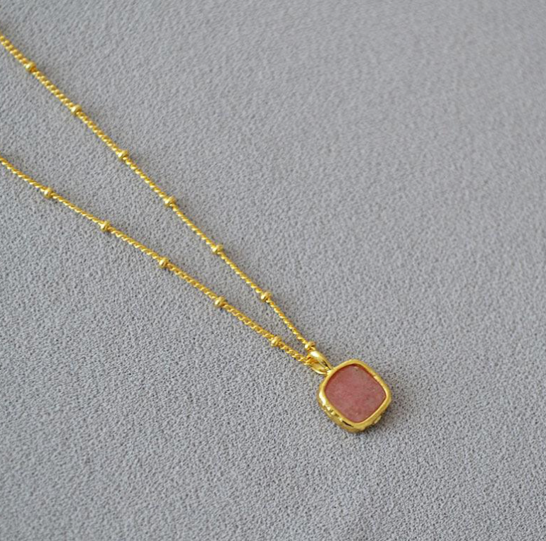 Natural Stone Pendant Necklace