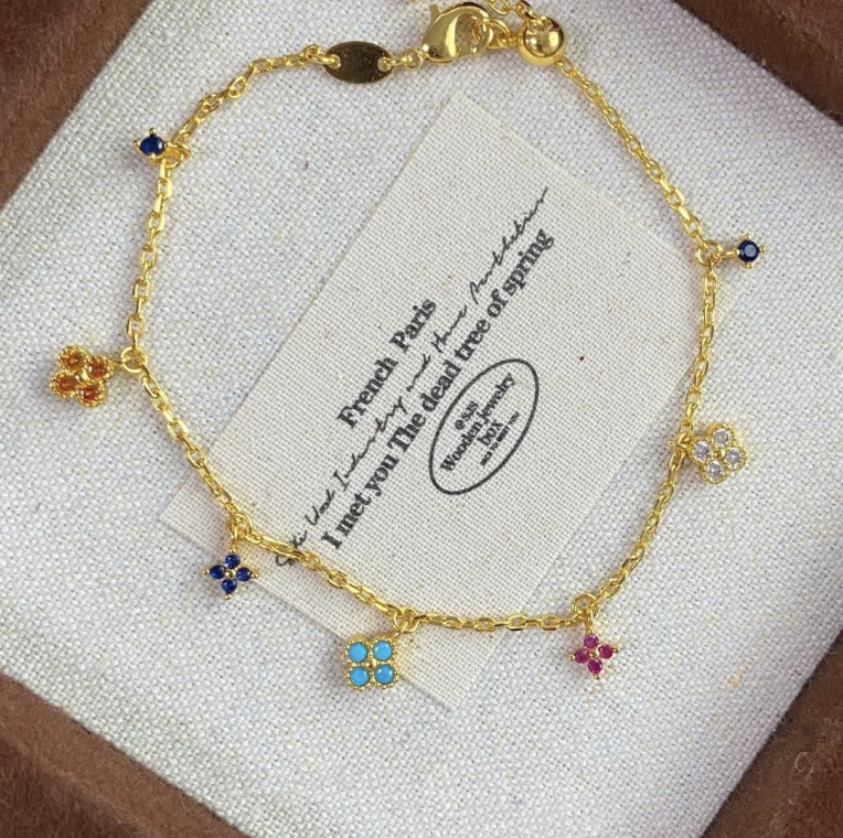 Flower Charm Bracelet