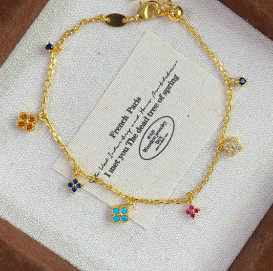 Flower Charm Bracelet