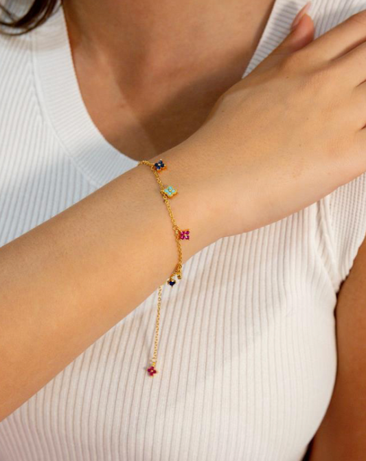 Flower Charm Bracelet
