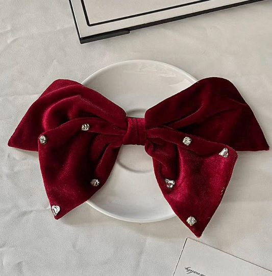 Velvet Embellished Bow