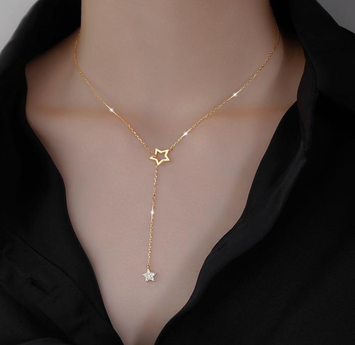Star Thread Through Necklace