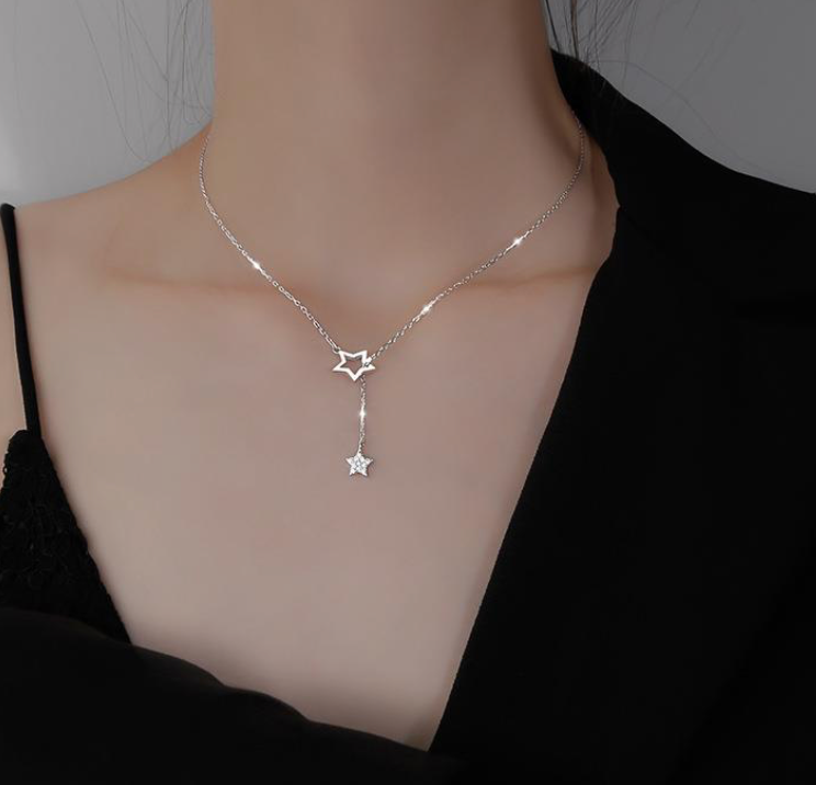 Star Thread Through Necklace