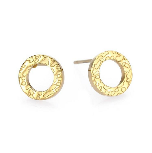 Mini Texture Circle Stud
