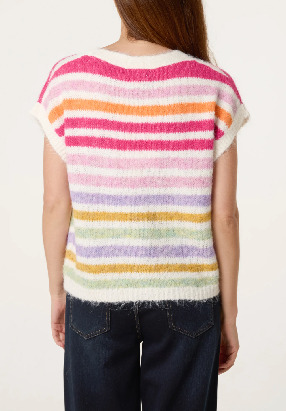 Striped Rainbow Knit Vest