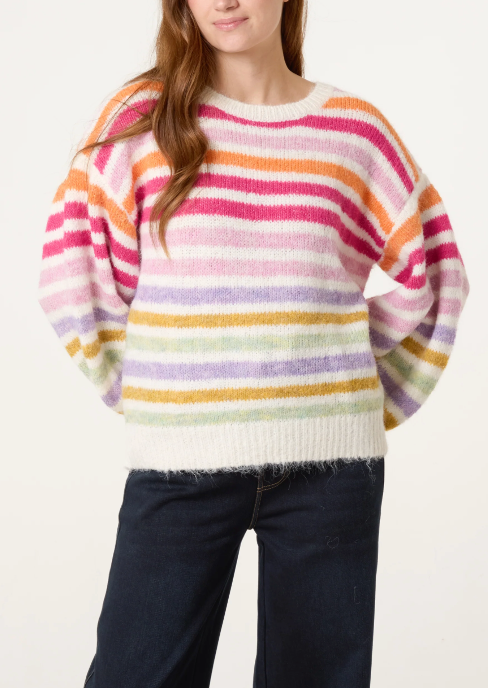 Striped Rainbow Knit Jumper