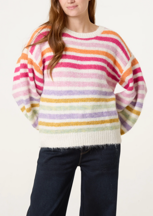 Striped Rainbow Knit Jumper