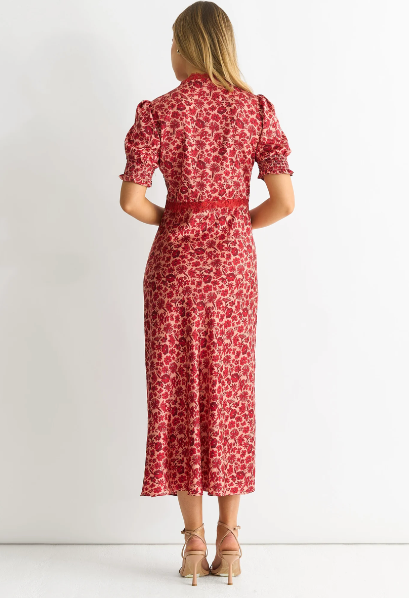 Floral Lace Midi Dress