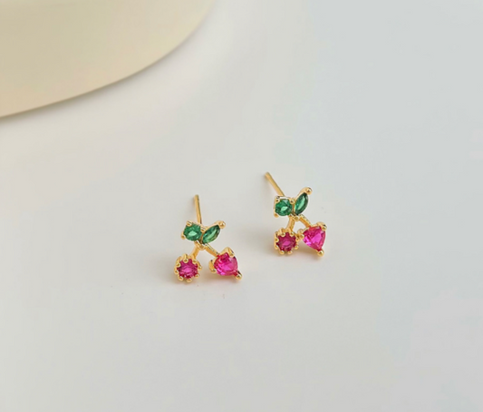 Cherry CZ Studs