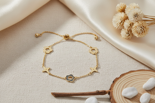 Flower & Star Slider Bracelet