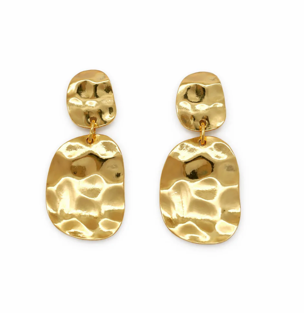 Hammered Metal Earring