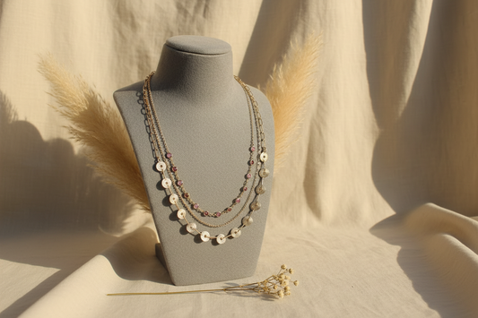 Triple Layered Swirl Necklace