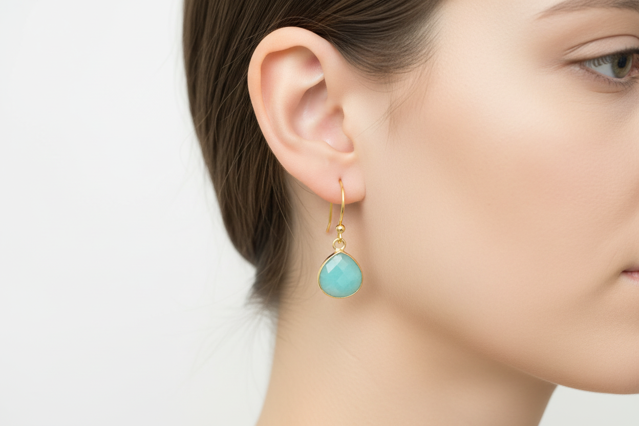 Simple Gemstone Earrings