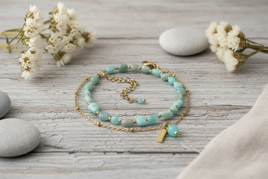 Gemstone Layer Bracelet