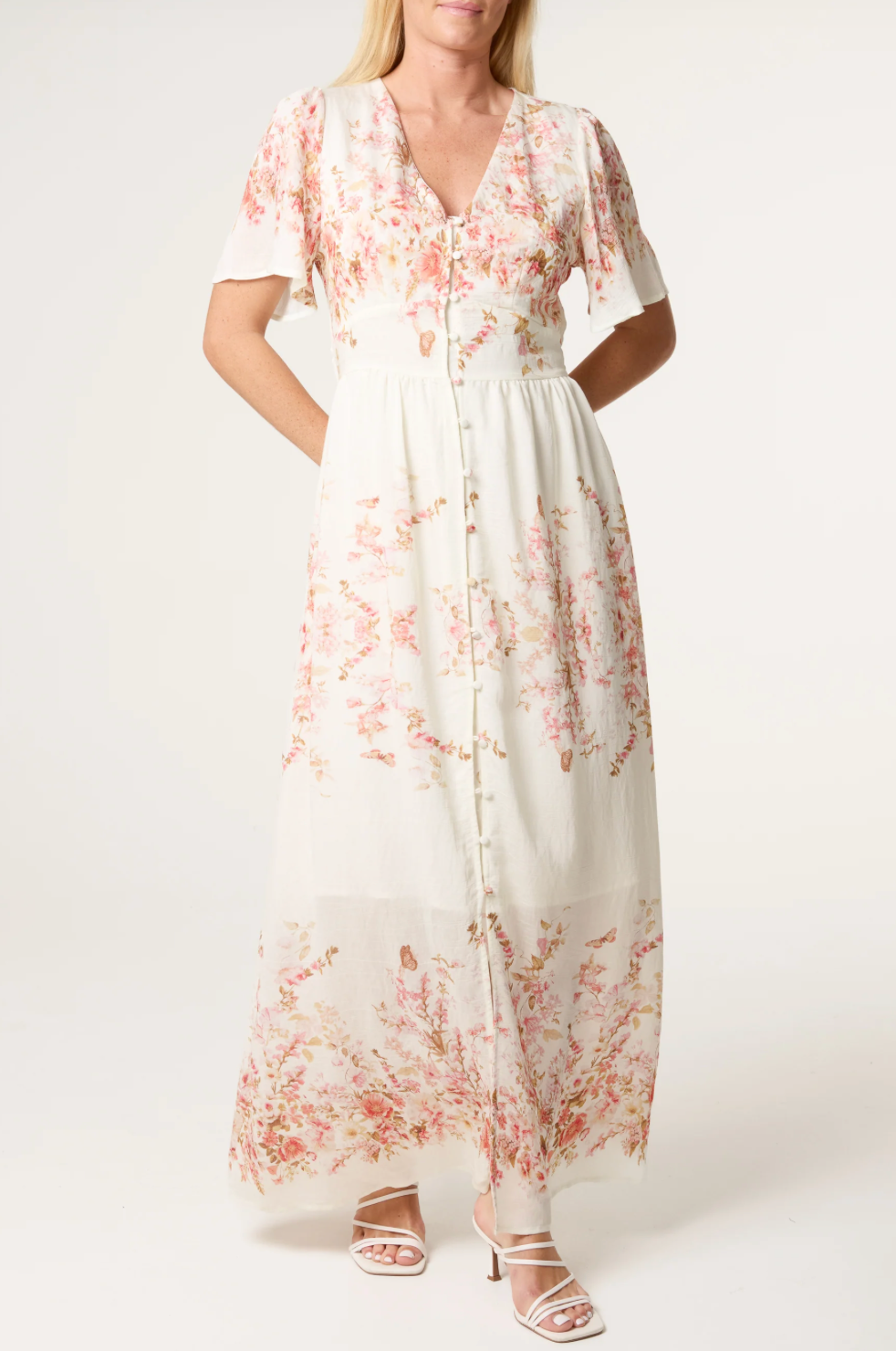 Button Through Blossom Dress