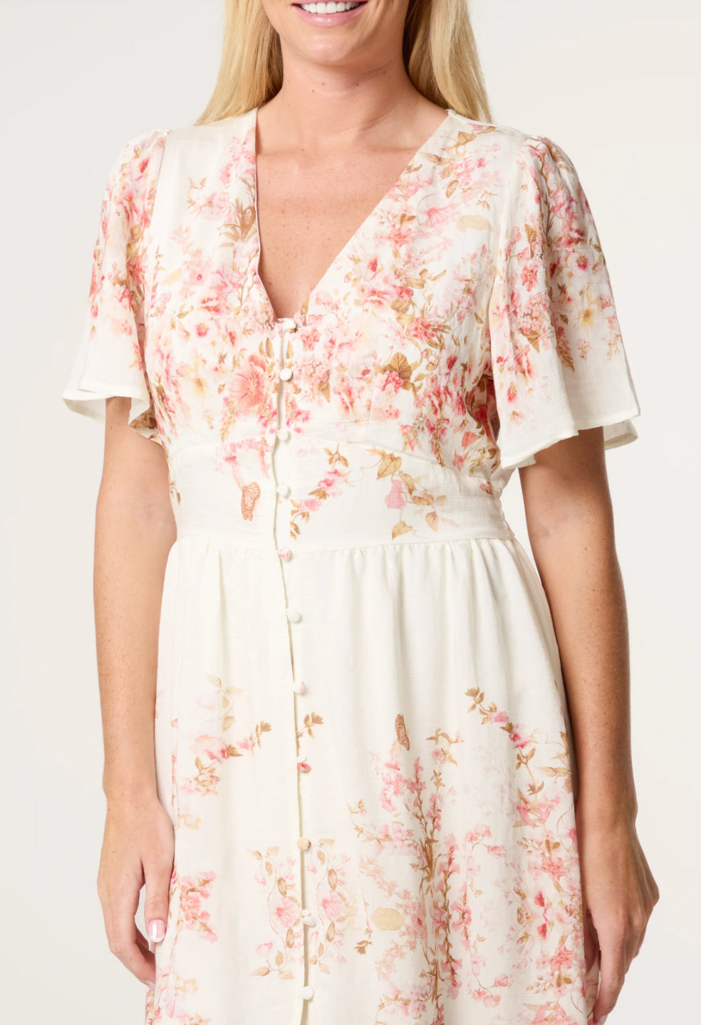 Button Through Blossom Dress