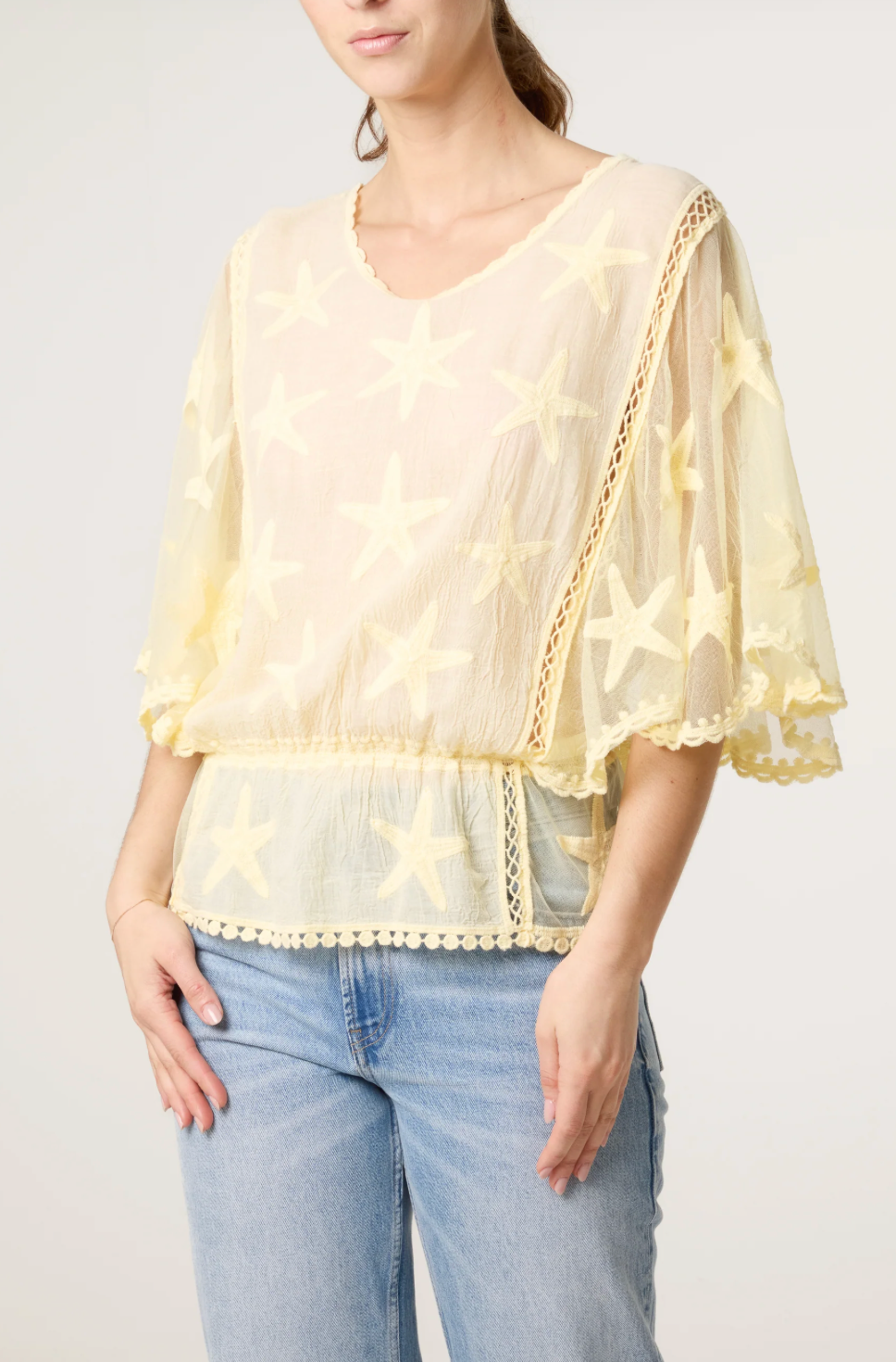 StarFish Lace Sleeve Blouse