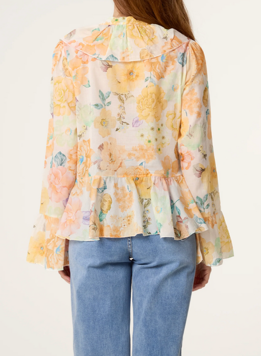 Floral Ruffle Blouse