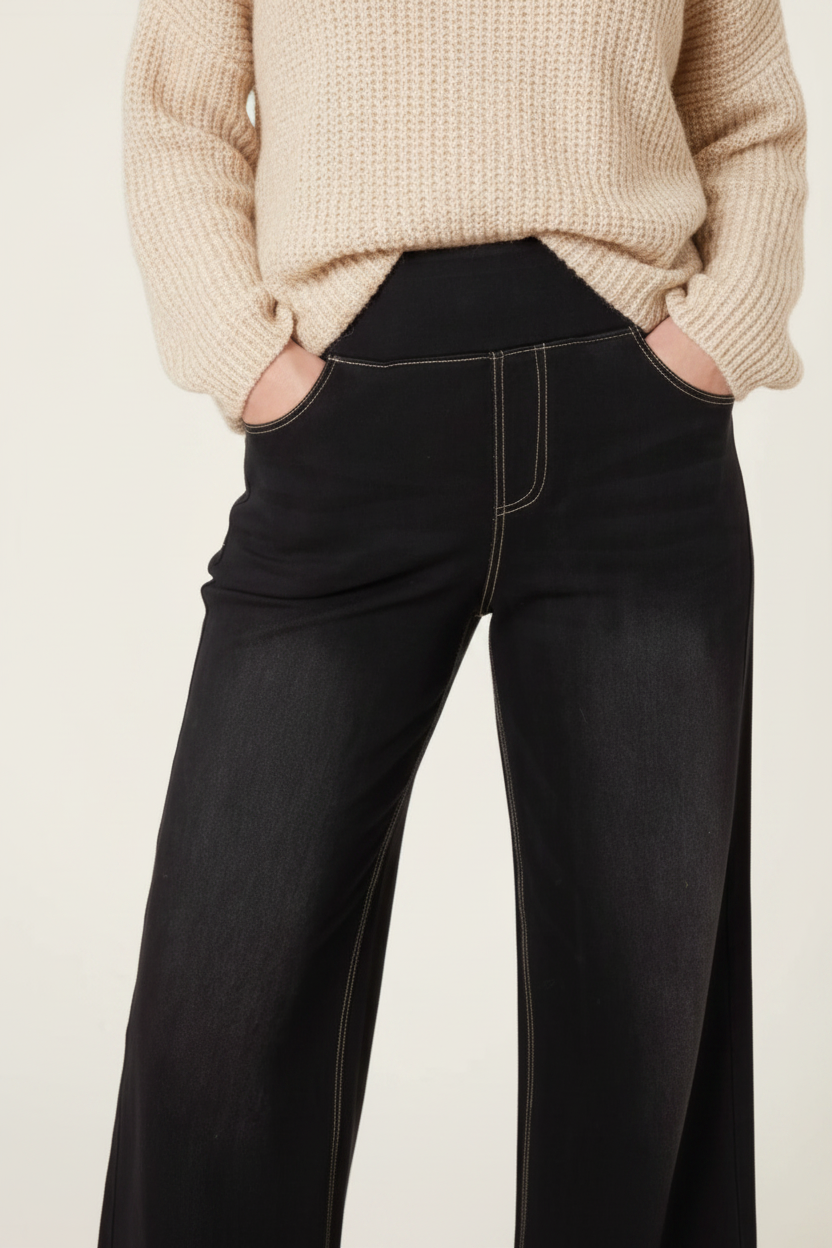 Deep Waistband Trouser Jean