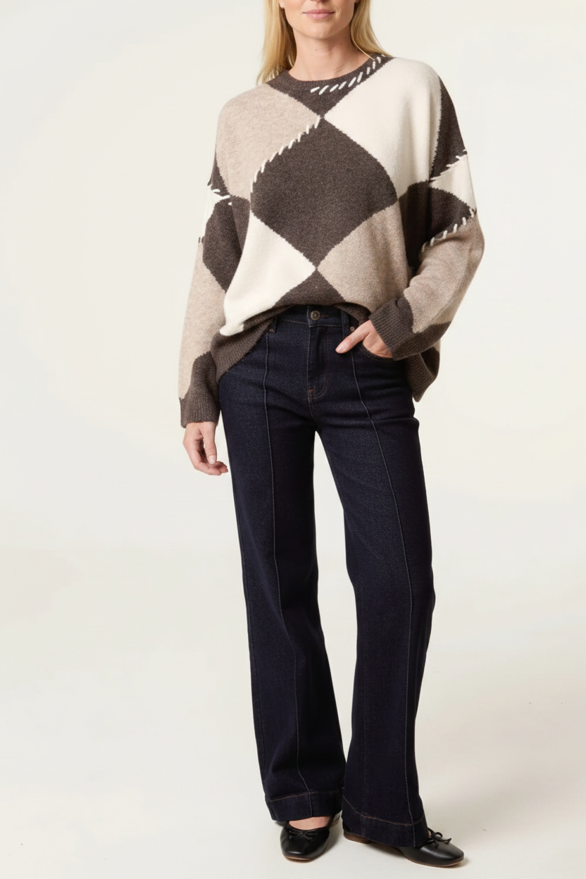 Argyle Stitch Jumper