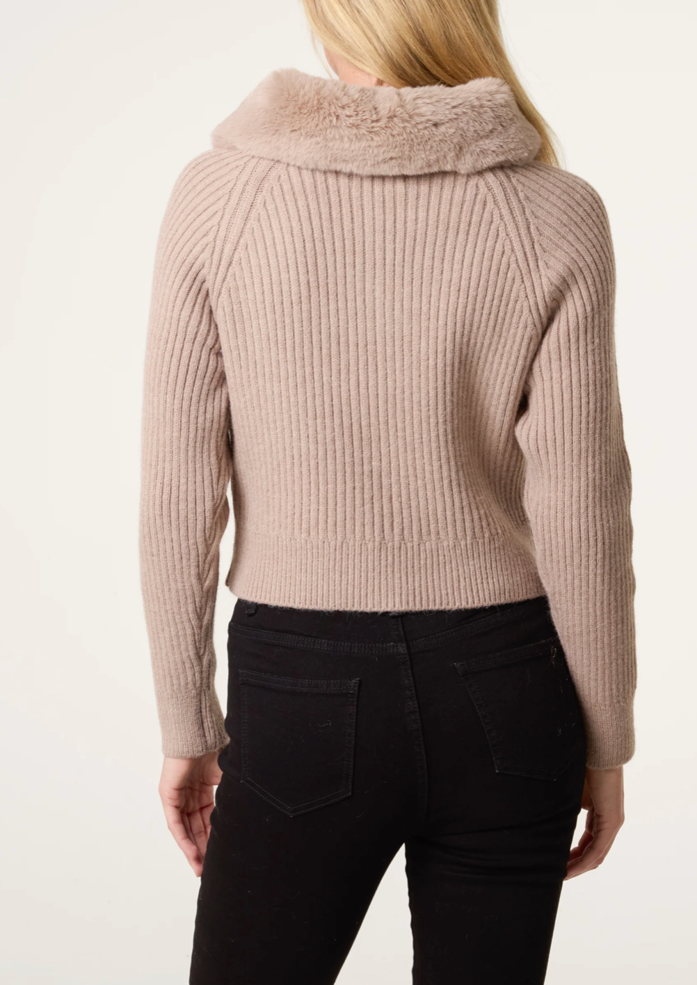 Fur Collar Zip Up