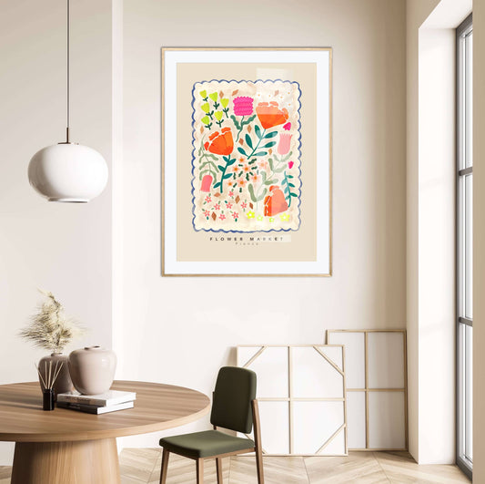 Flower Market Pienza Print