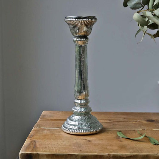 Mercury ribbed candle stick